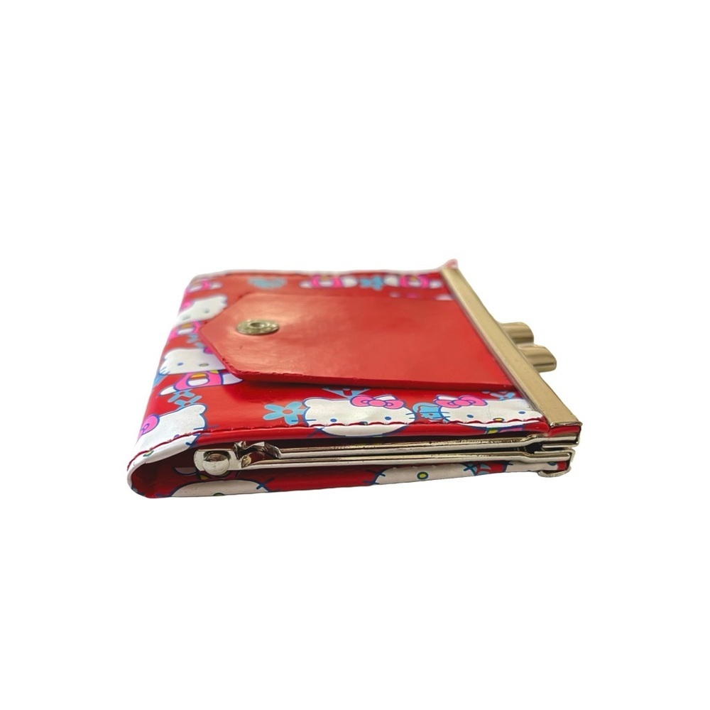 Hello Kitty Print Vinyl Coin Purse with Metal Kiss Lock, Small, 3.25” x 2.75” - Picture 6 of 8